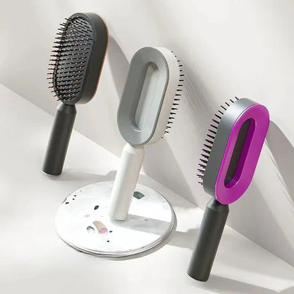 Self Cleaning Hairbrush Women Hair Brush One-Key Cleaning Hair Loss Airbag Scalp Massage Comb Anti-Static Hairbrush